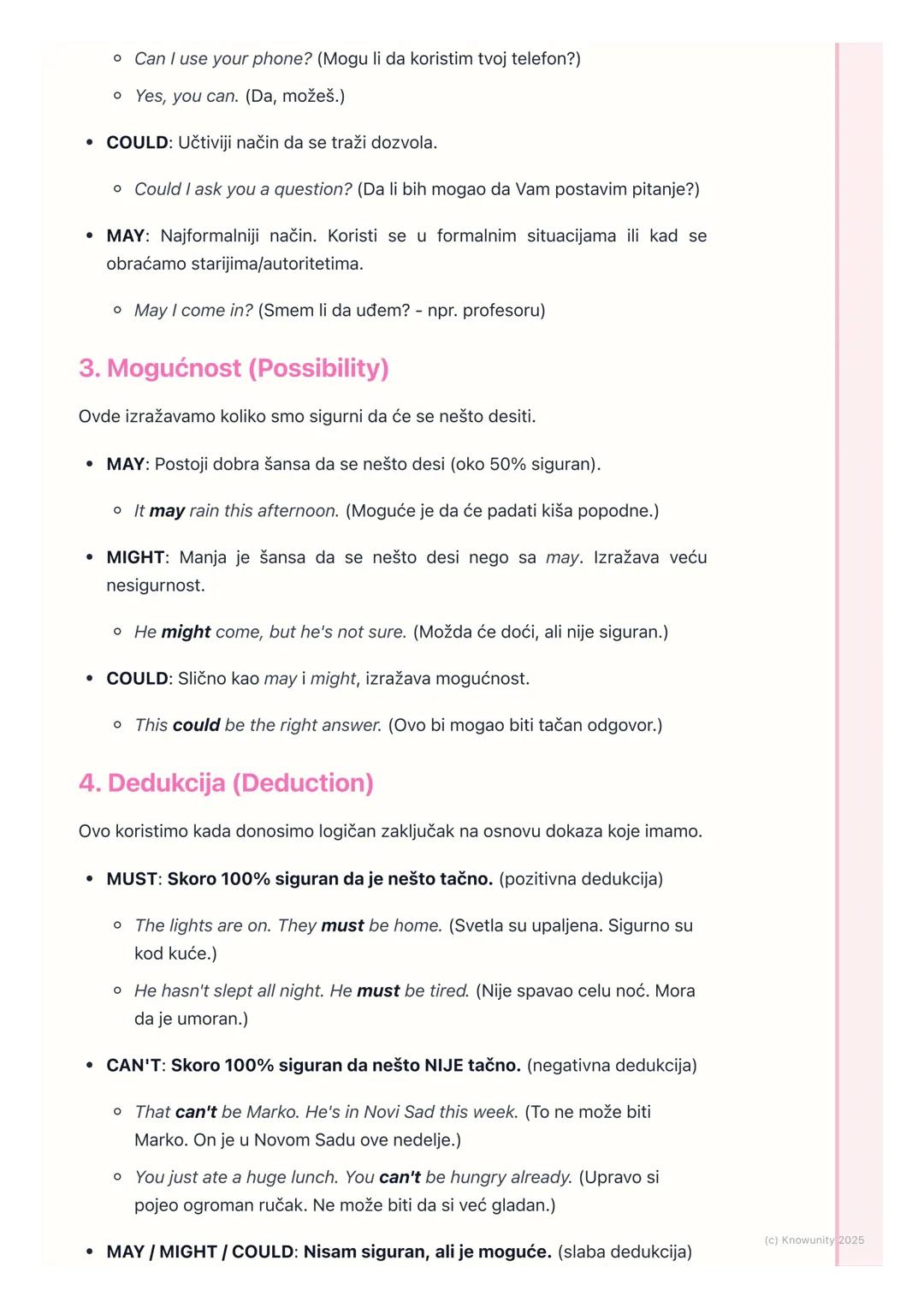 # Modalni glagoli
Uvod u modalne glagole
Modalni glagoli su posebna vrsta pomoćnih glagola. Oni ne opisuju radnju, već
menjaju značenje gl