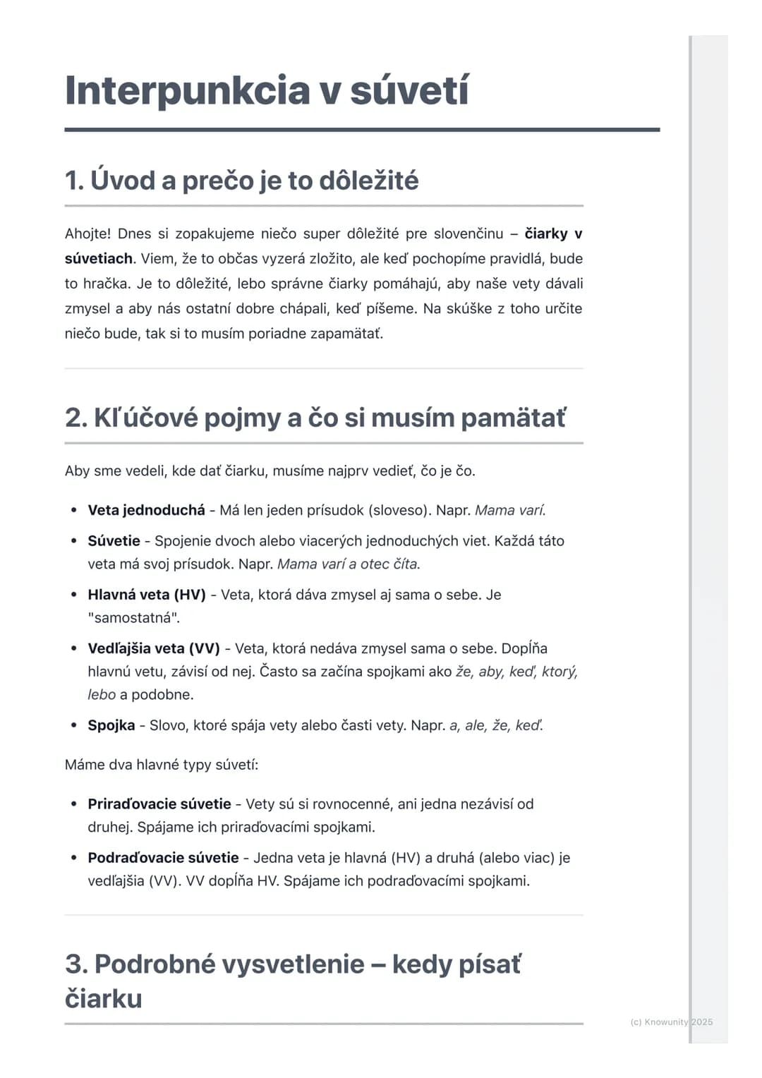 # Interpunkcia v súvetí
## 1. Úvod a prečo je to dôležité
Ahojte! Dnes si zopakujeme niečo super dôležité pre slovenčinu čiarky v
súvetiac