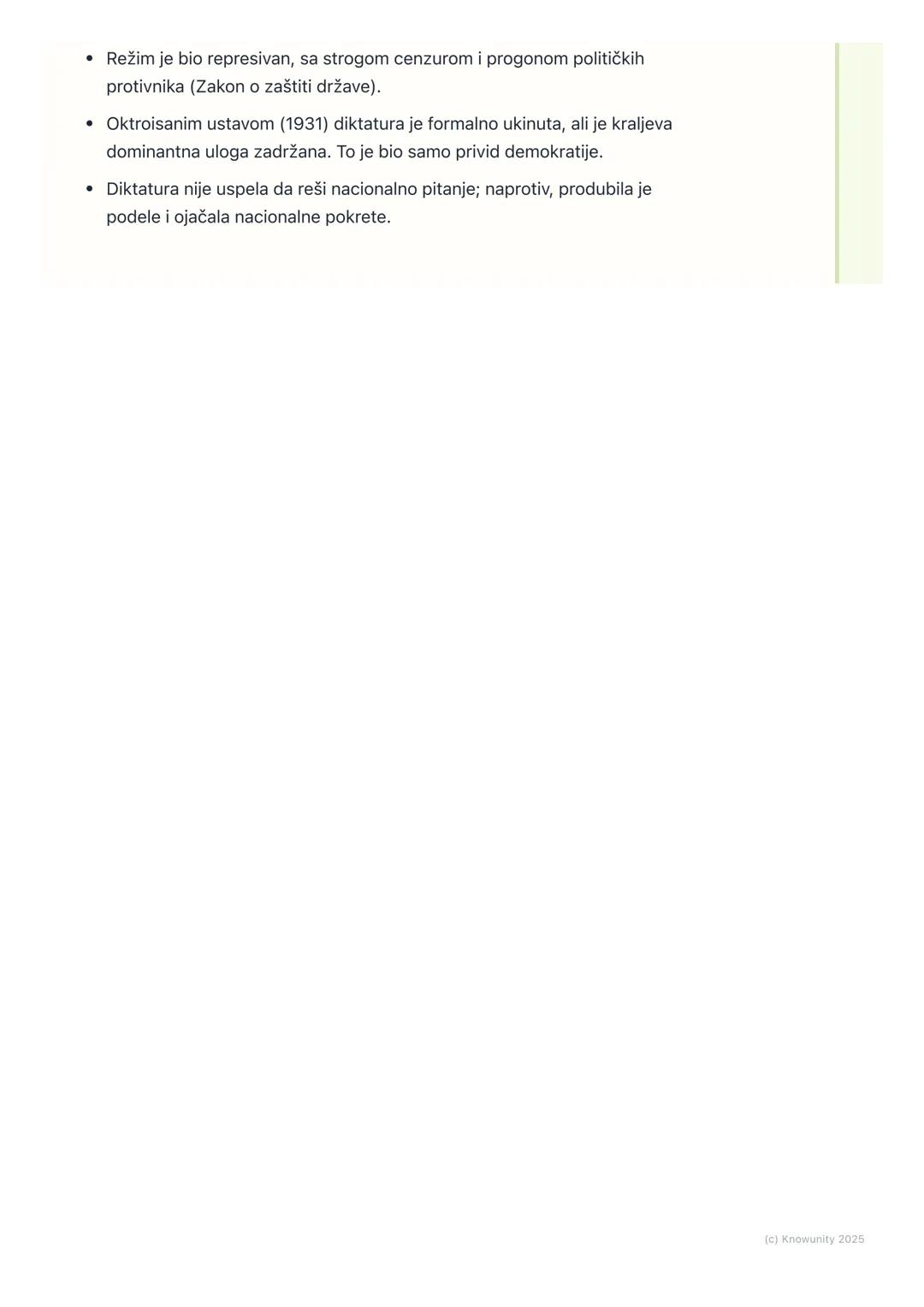 # Šestojanuarska diktatura i
unitarizam
Uvod u krizu parlamentarizma i uzroci diktature
Kraljevina SHS je od samog početka bila opterećena