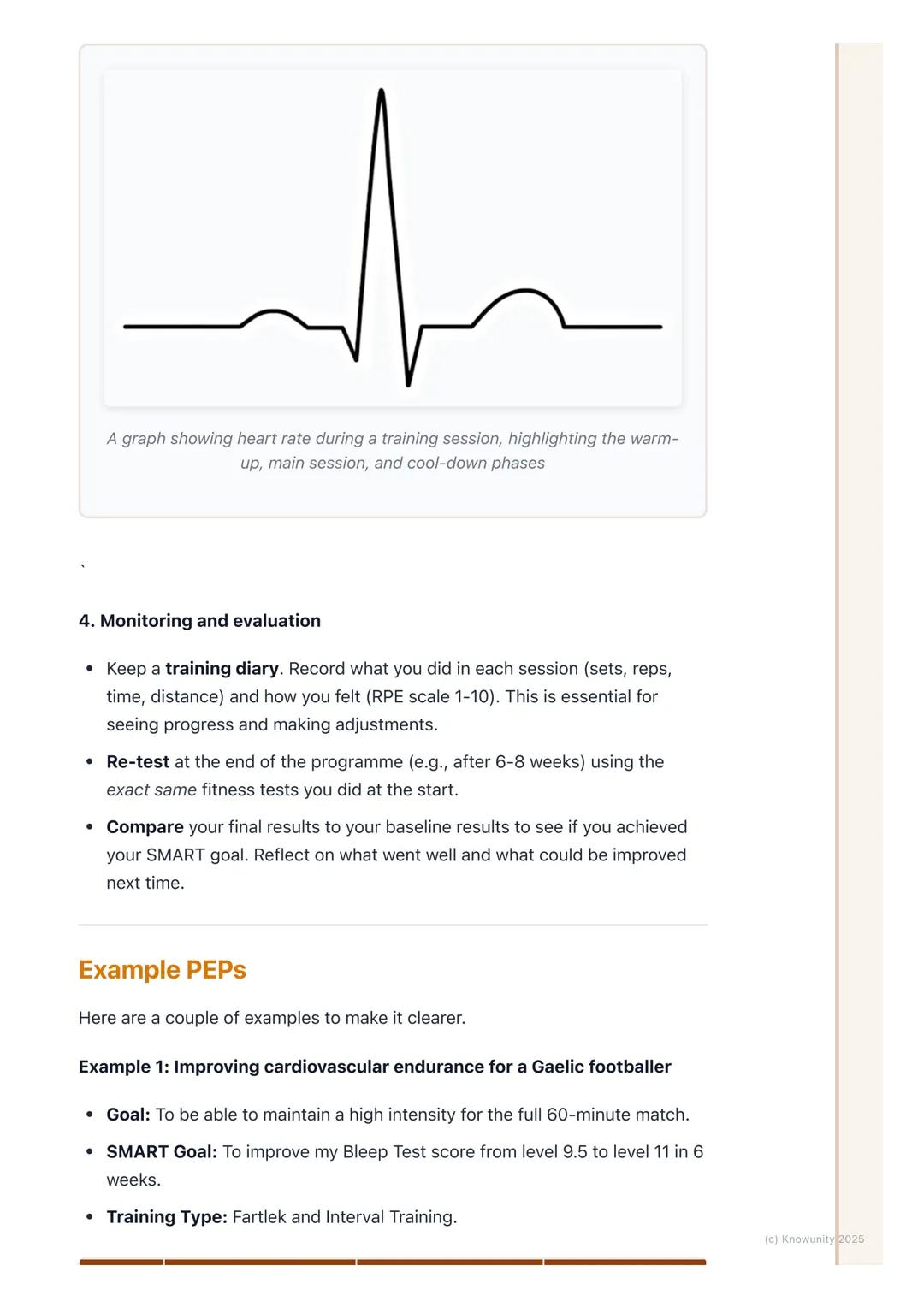 # Developing a Personal
Exercise Programme (PEP)
Introduction to personal exercise programmes
A Personal Exercise Programme (PEP) is a tra