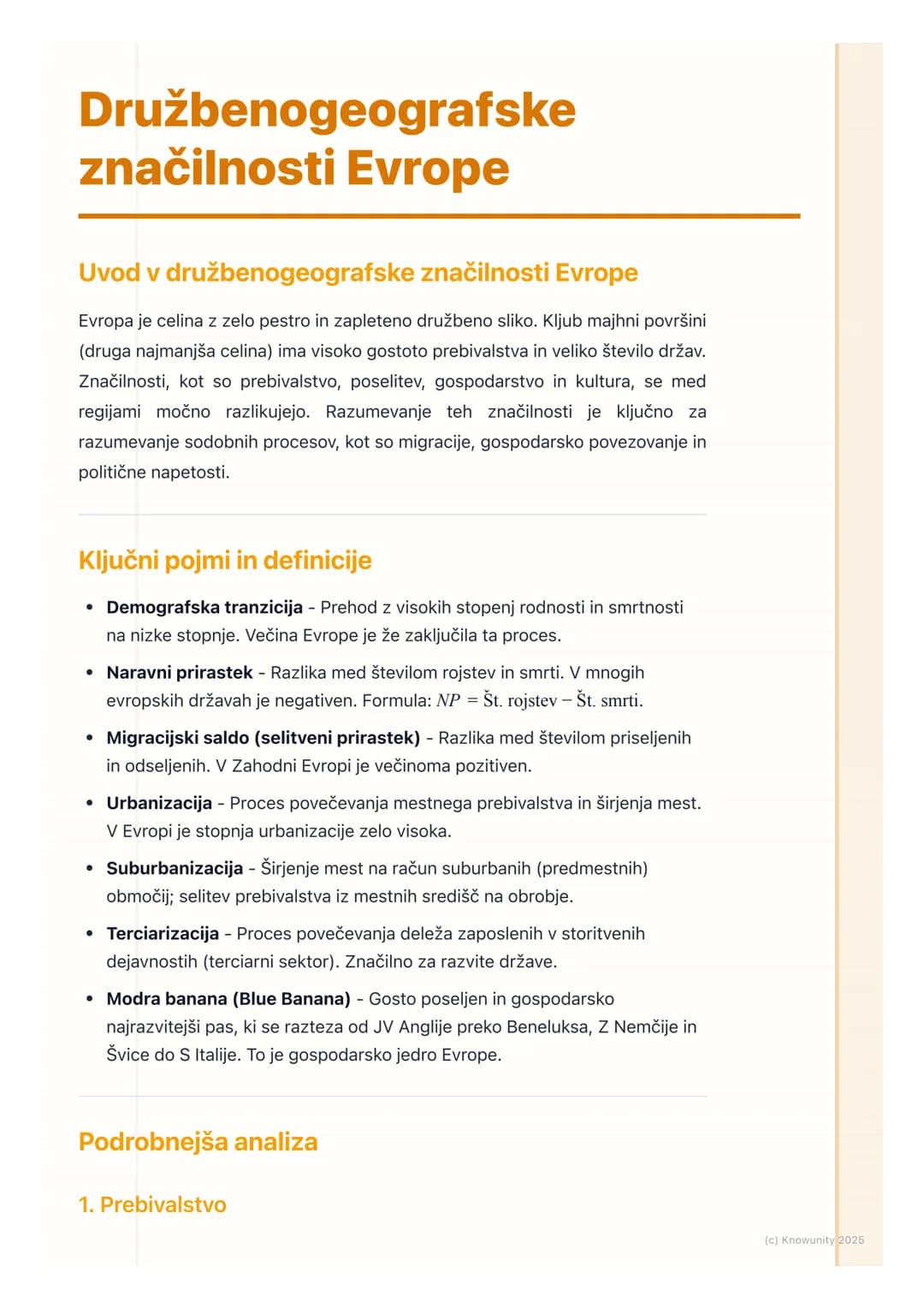 # Družbenogeografske
značilnosti Evrope
Uvod v družbenogeografske značilnosti Evrope
Evropa je celina z zelo pestro in zapleteno družbeno