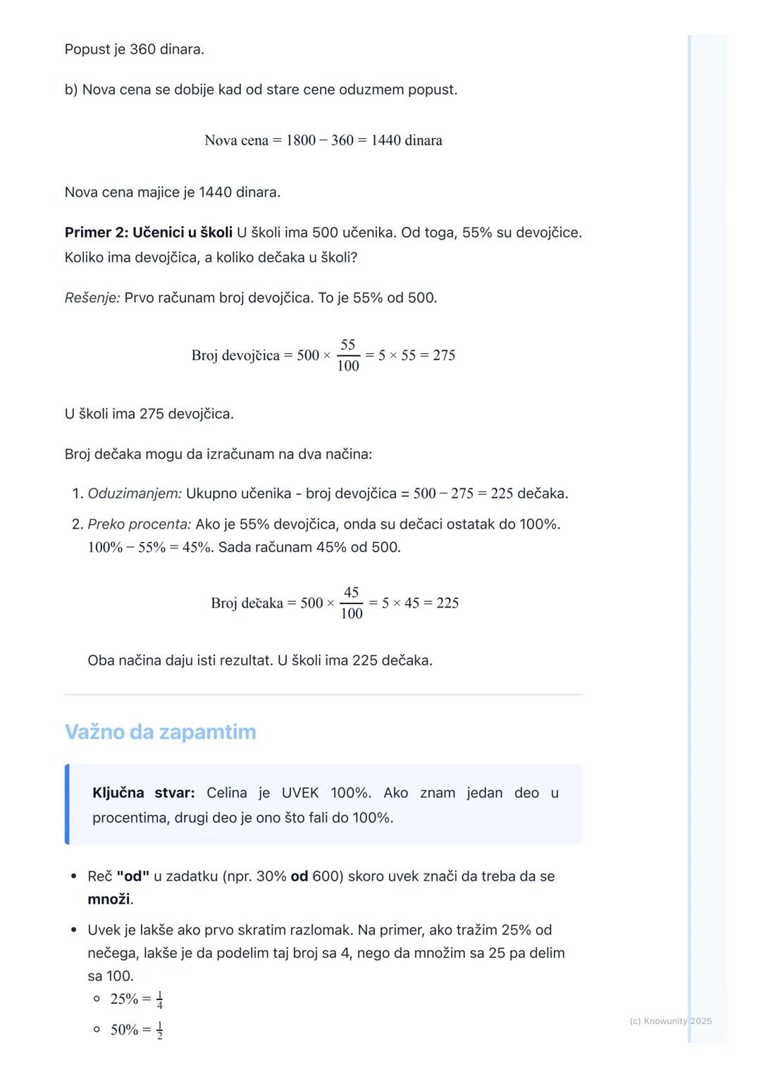 # Procenti
Šta su procenti?
Procenti su svuda oko nas na popustima u prodavnicama, na bateriji telefona,
u vestima. Reč procent znači "od