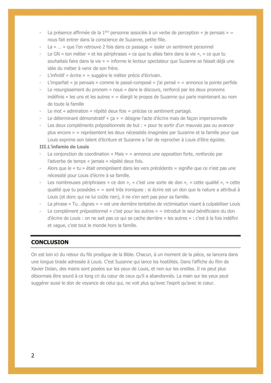 # 1ÈRE PARTIE, SCÈNE 3 :
# LES REPROCHES DE
# SUZANNE À SON FRÈRE
Pièce << Juste la fin du monde » de Jean-Luc Lagarce publié en 1995
De <