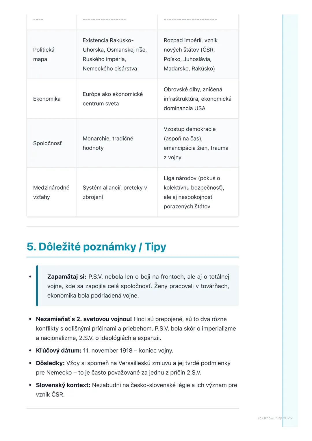 # Prvá svetová vojna
## 1. Prehľad prvej svetovej vojny
Prvá svetová vojna (skrátene P.S.V.) bola obrovský globálny konflikt, ktorý
prebie