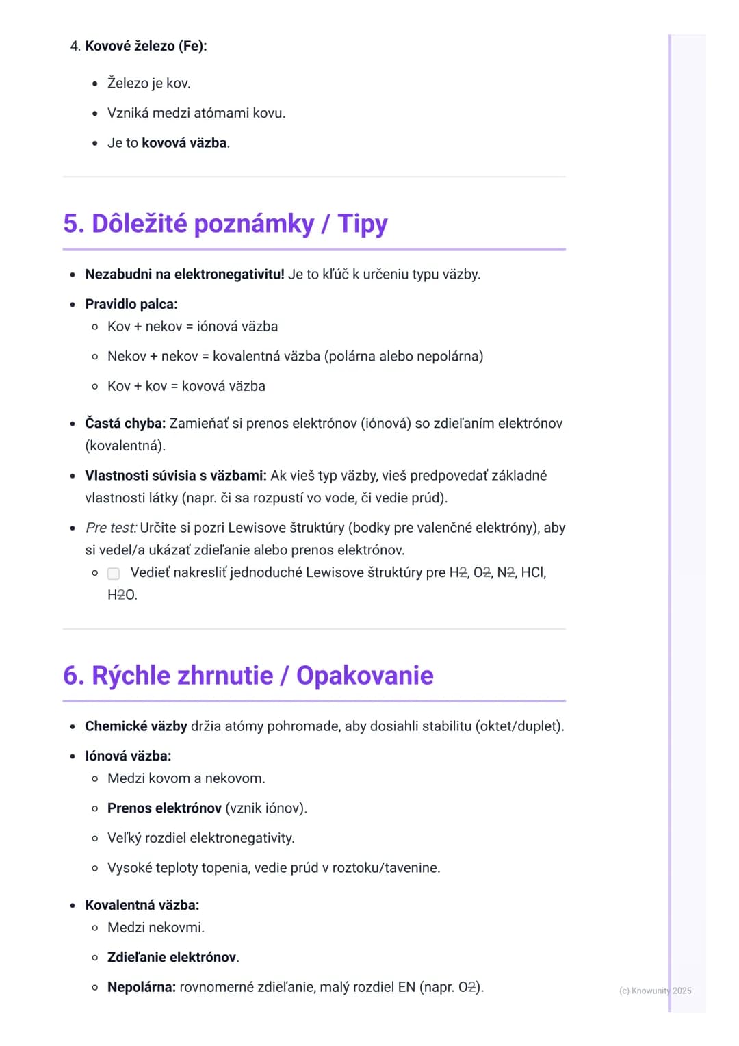 # Chemické väzby
1. Prehľad chemických väzieb
Chemické väzby sú ako "lepidlo", ktoré drží atómy pohromade v molekulách alebo
v kryštáloch.