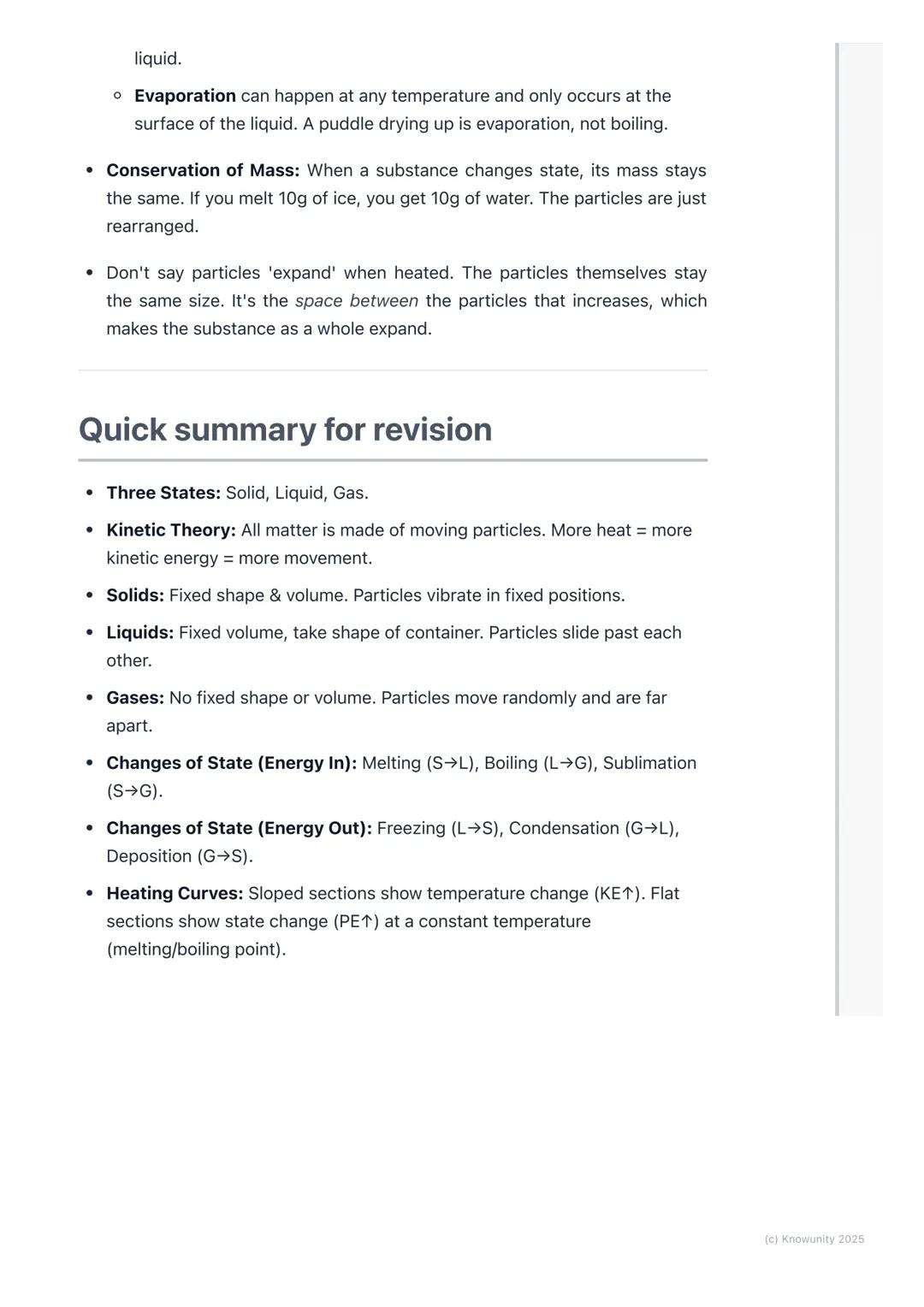 # States of Matter
## An introduction to states of matter
Everything around us is made of matter. Matter is just the 'stuff' that things
a